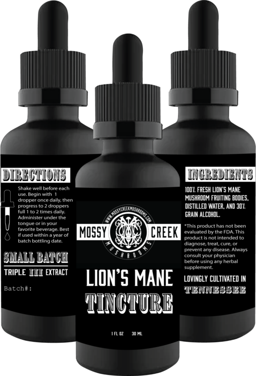 Lion's Mane Hericium Tincture Bottle