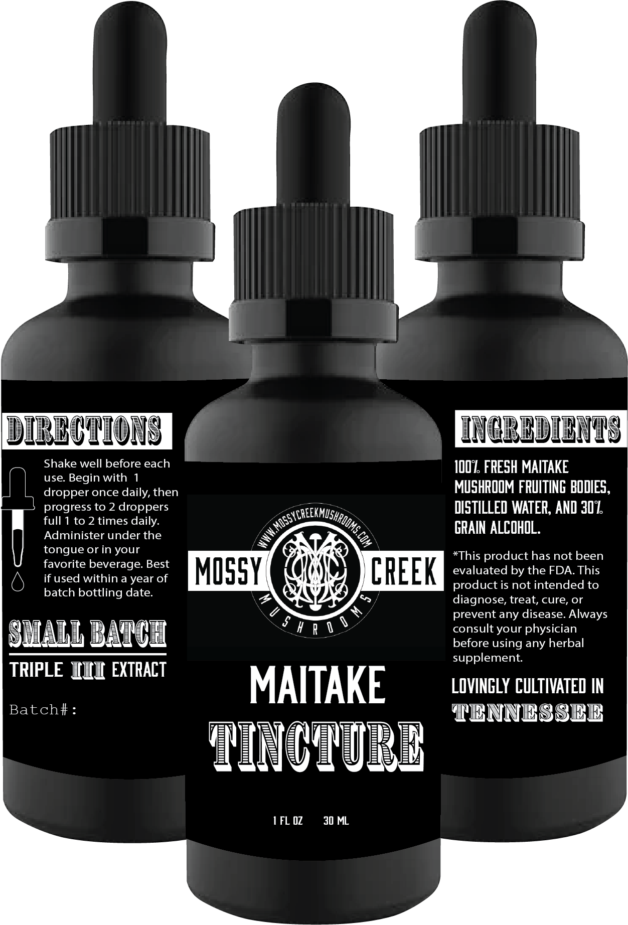 Tincture Bottle Maitake Product Photo